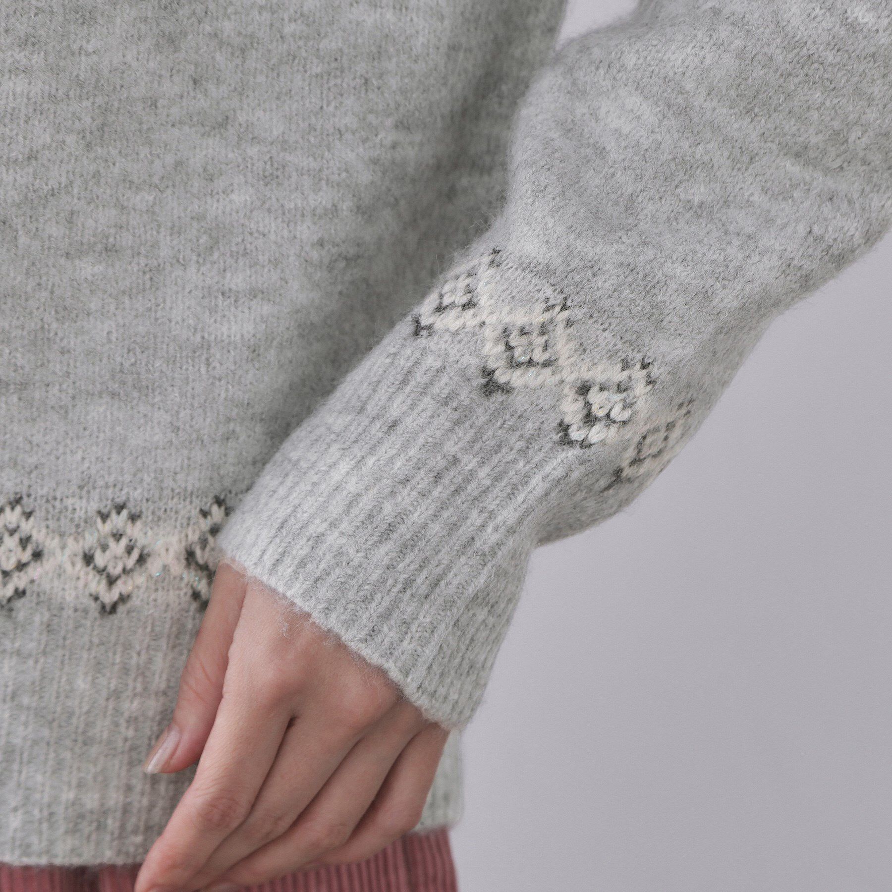 OPAQUE.CLIP「ノルディック調ニット【洗濯機OK】」|ニット・セーター|