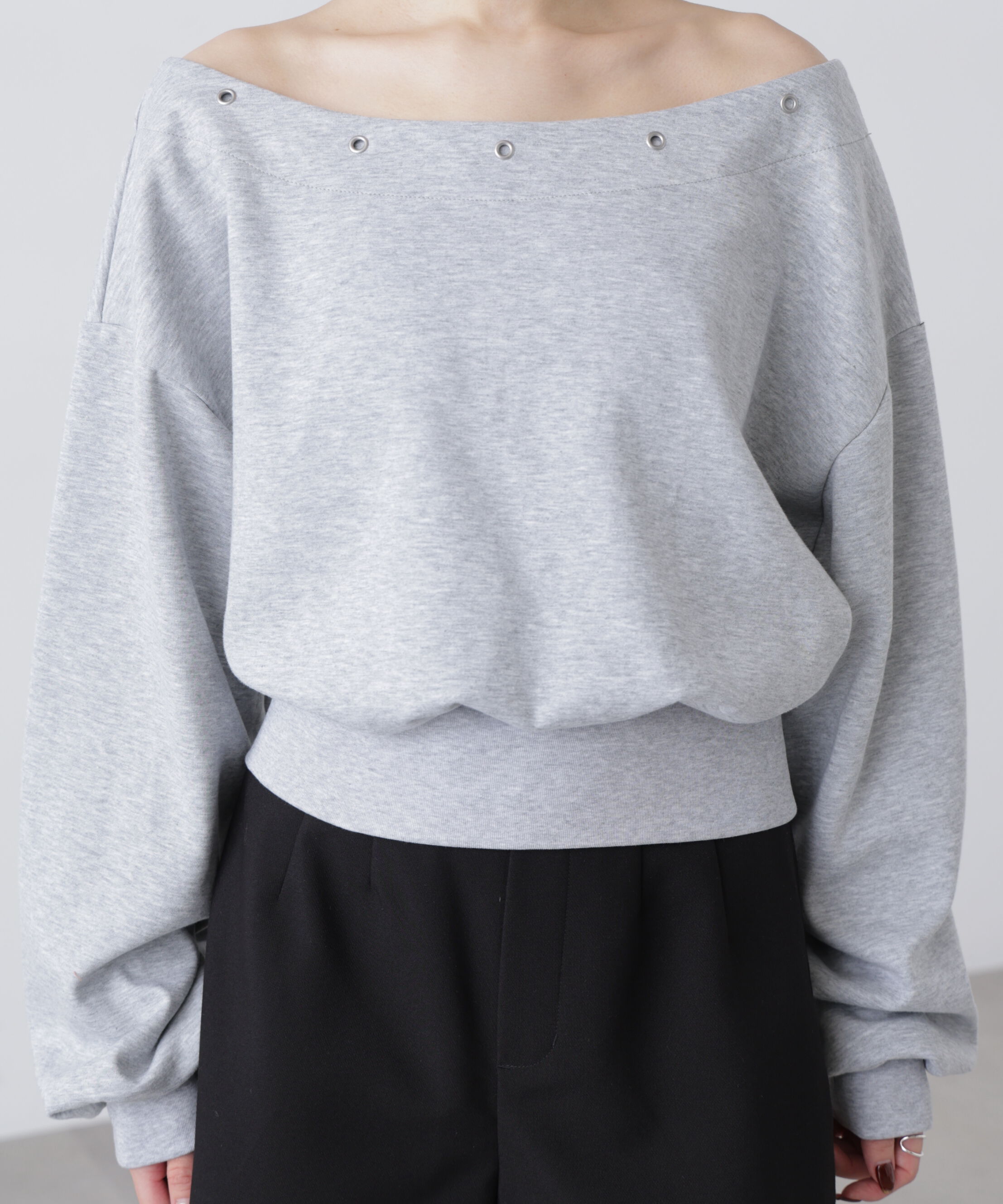  「ハトメオフショルスウェット」|Tシャツ・カットソー|