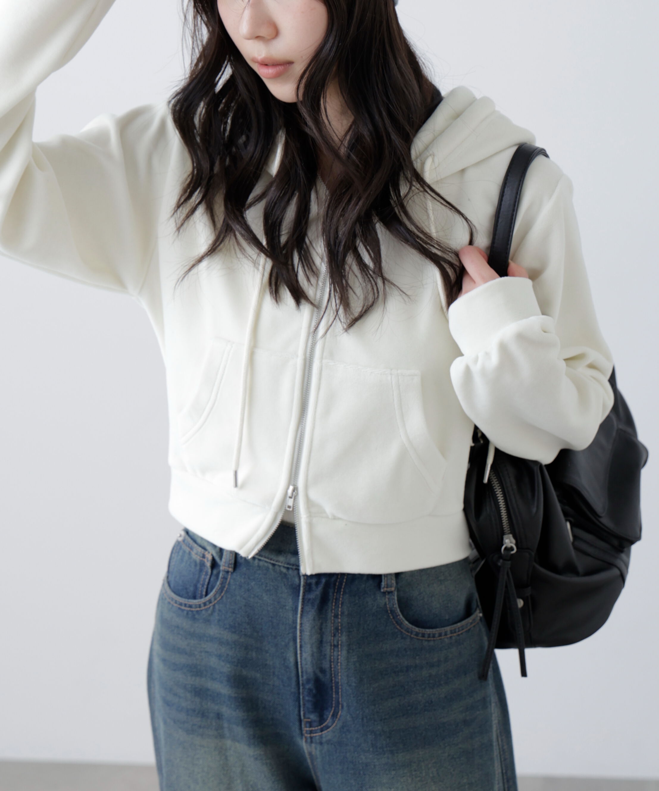  「Ｗジップベロアパーカー」|Tシャツ・カットソー|