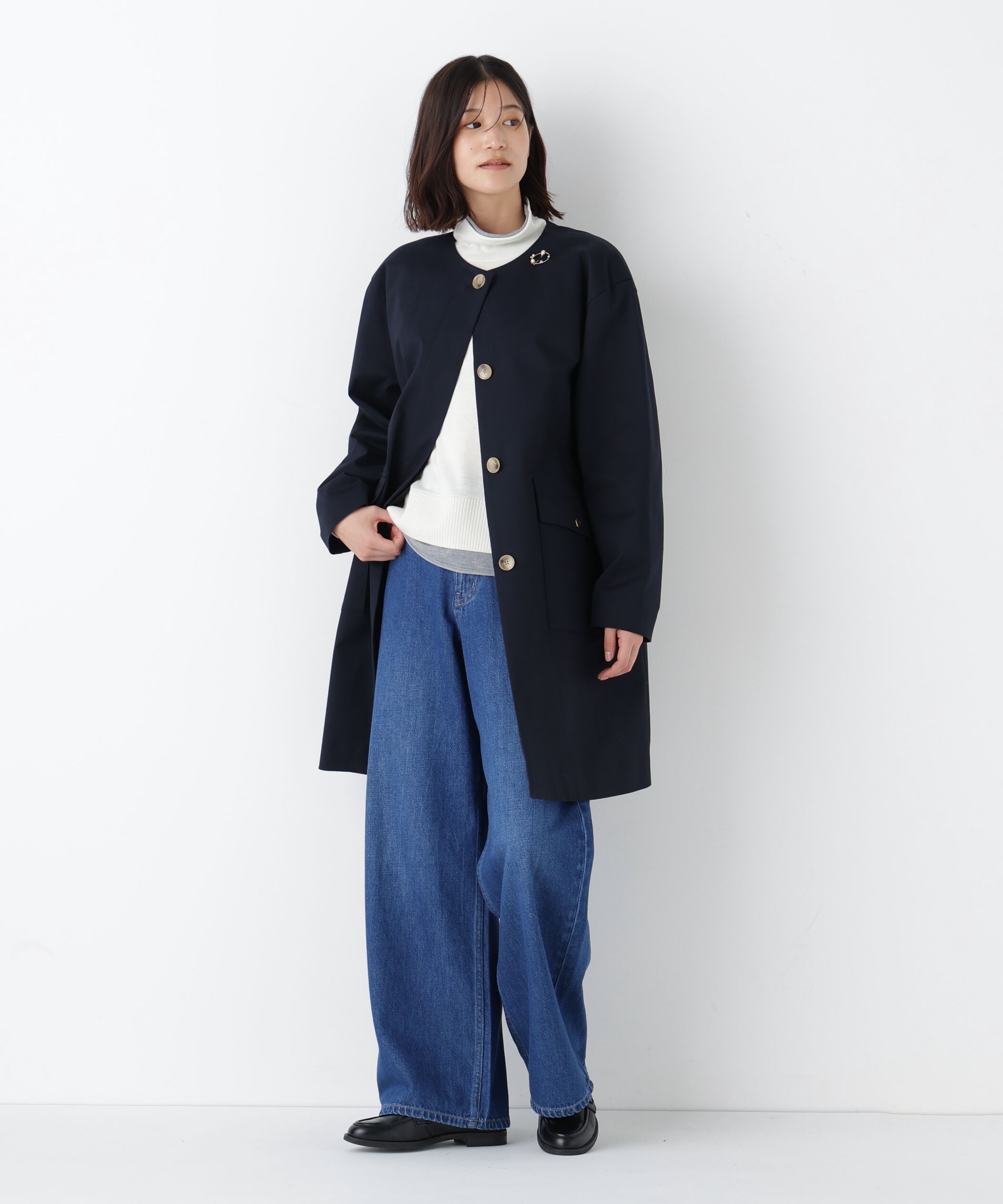  「◆ライナー付きフラップノーカラーコート」|その他|