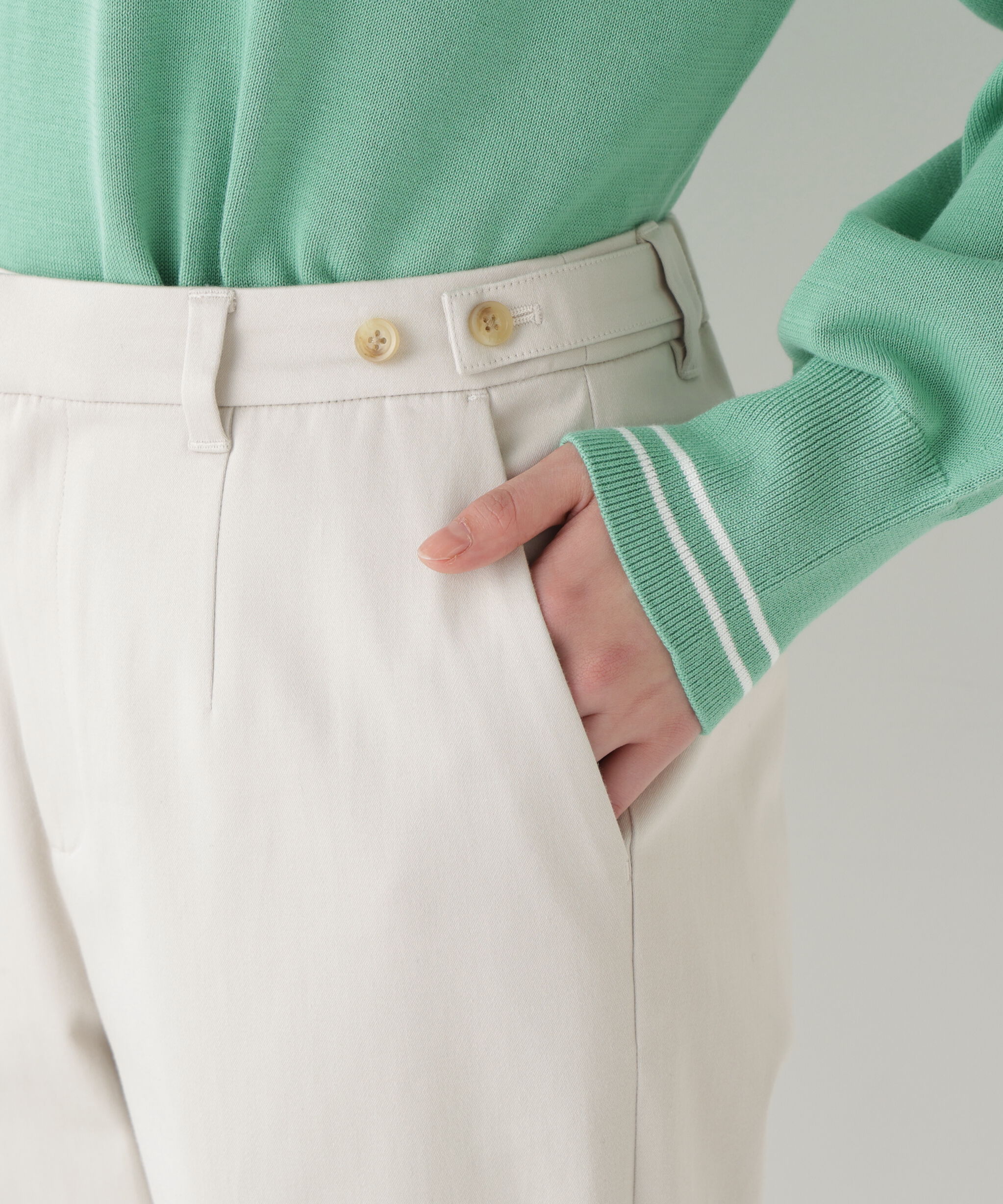  「◆サテンストレッチ細身ストレートパンツ」|その他|