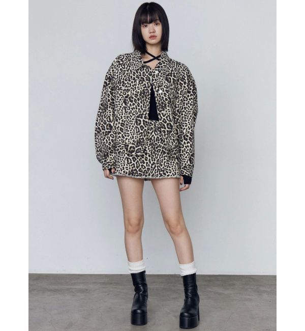 EMODA「オーバーポケットレオパードブルゾン」|ブルゾン・スタジャン|