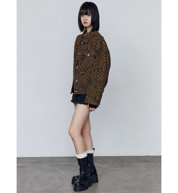 EMODA「オーバーポケットレオパードブルゾン」|ブルゾン・スタジャン|