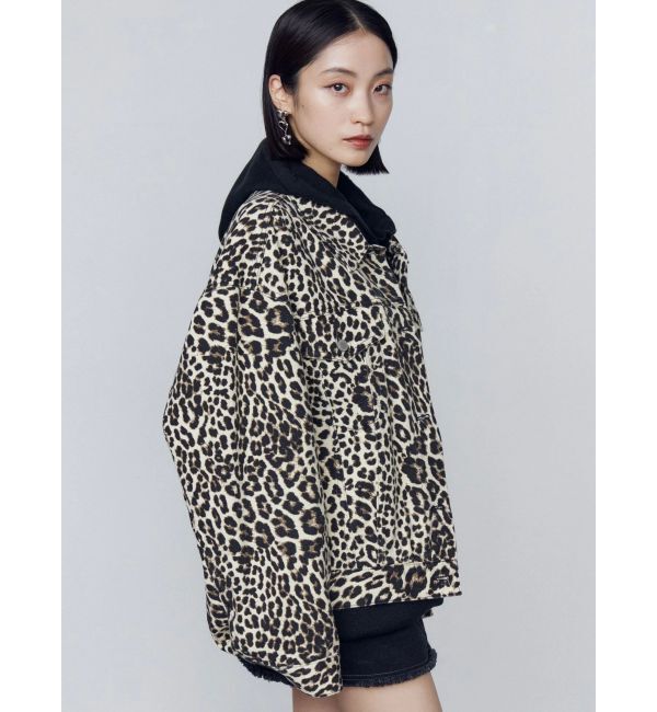 EMODA「オーバーポケットレオパードブルゾン」|ブルゾン・スタジャン|