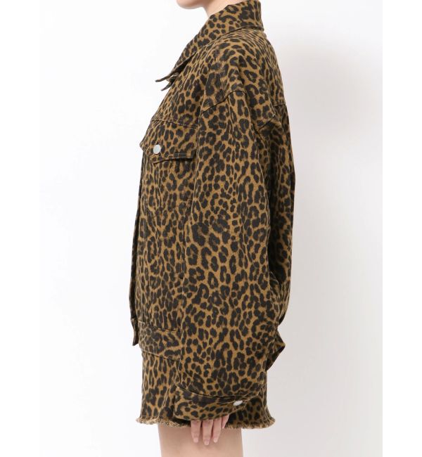 EMODA「オーバーポケットレオパードブルゾン」|ブルゾン・スタジャン|