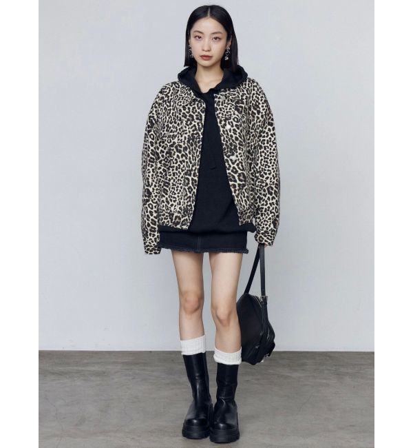 EMODA「オーバーポケットレオパードブルゾン」|ブルゾン・スタジャン|