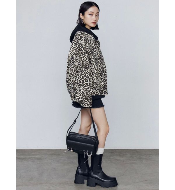 EMODA「オーバーポケットレオパードブルゾン」|ブルゾン・スタジャン|