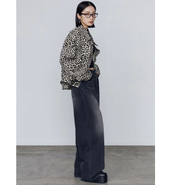 EMODA「オーバーポケットレオパードブルゾン」|ブルゾン・スタジャン|