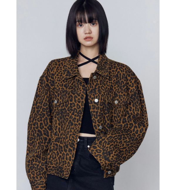 EMODA「オーバーポケットレオパードブルゾン」|ブルゾン・スタジャン|ベージュ