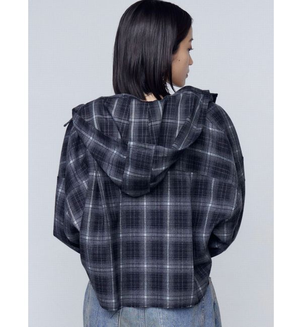 EMODA「クロップフードシャツ」|シャツ・ブラウス|