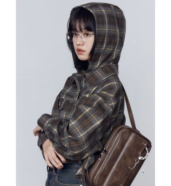 EMODA「クロップフードシャツ」|シャツ・ブラウス|