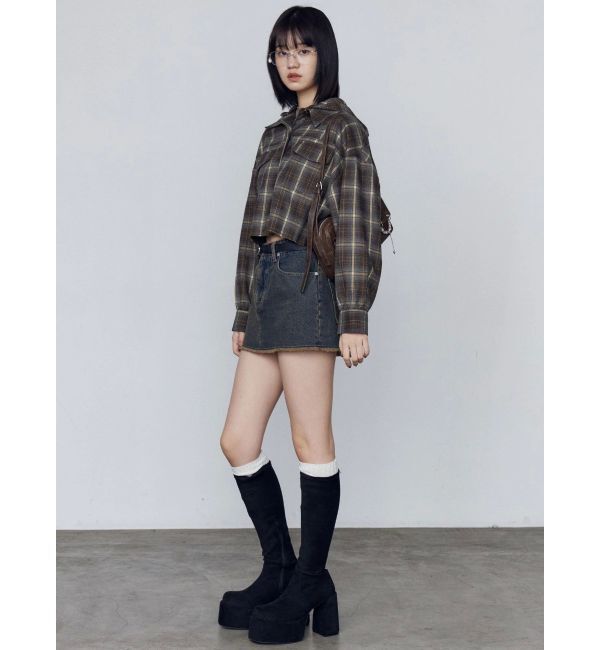 EMODA「クロップフードシャツ」|シャツ・ブラウス|