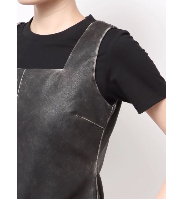 EMODA「アウトポケットフェイクレザーワンピース」|ワンピース|