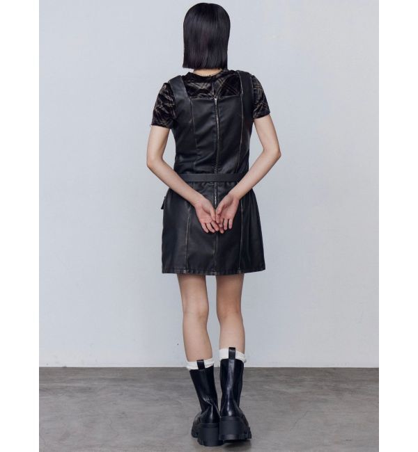 EMODA「アウトポケットフェイクレザーワンピース」|ワンピース|
