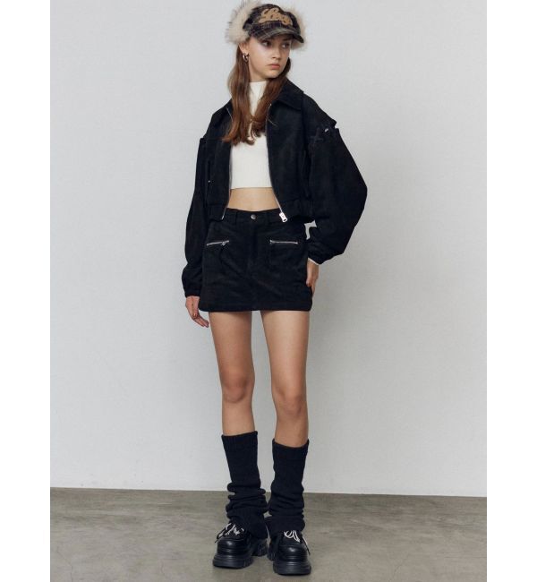 EMODA「フェイクスエードブルゾン」|ブルゾン・スタジャン|