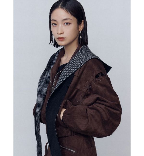 EMODA「フェイクスエードブルゾン」|ブルゾン・スタジャン|