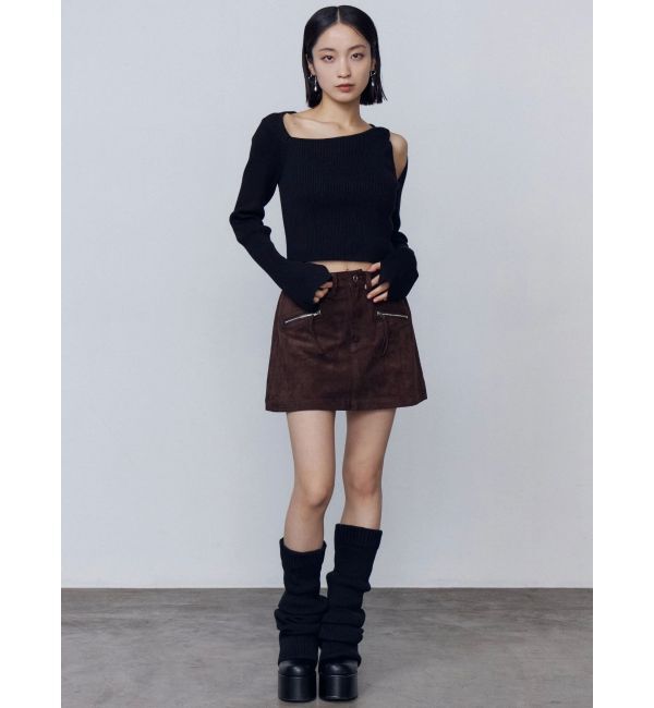 EMODA「フェイクスエードミニスカート」|スカート|