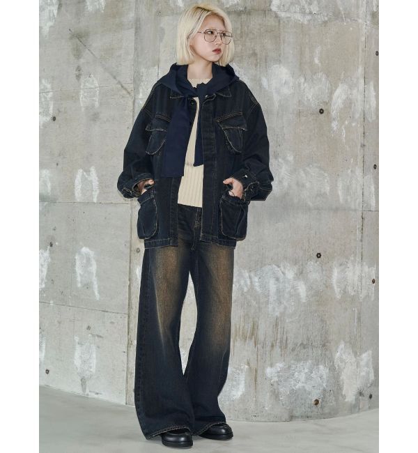 EMODA「【VEQUM】RIM WIDE JEANS」|デニム|