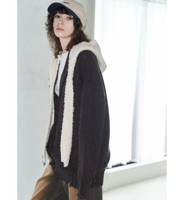 EMODA「【VEQUM】SHETLAND WOOL CLUSH CD」|カーディガン|