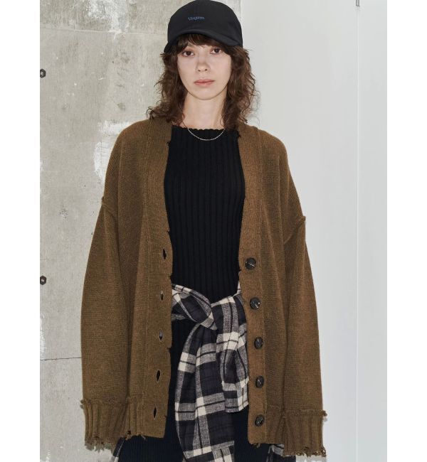 EMODA「【VEQUM】SHETLAND WOOL CLUSH CD」|カーディガン|