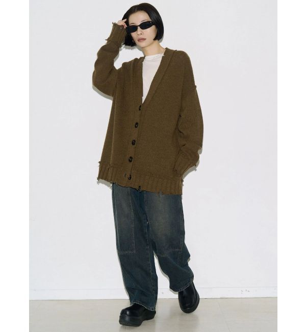 EMODA「【VEQUM】SHETLAND WOOL CLUSH CD」|カーディガン|