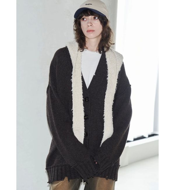 EMODA「【VEQUM】SHETLAND WOOL CLUSH CD」|カーディガン|