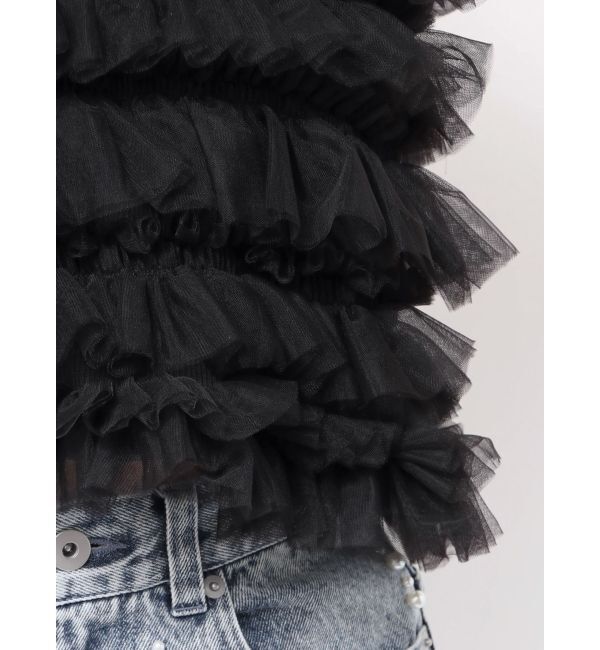 MERCURYDUO「チュールティアードトップス」|シャツ・ブラウス|