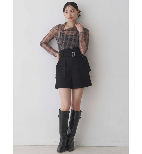 MERCURYDUO「シアーアシメドレープ2WAYトップス」|その他|