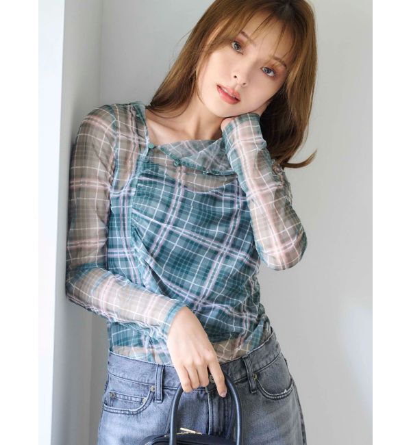 MERCURYDUO「シアーアシメドレープ2WAYトップス」|その他|