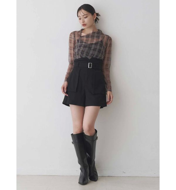 MERCURYDUO「シアーアシメドレープ2WAYトップス」|その他|