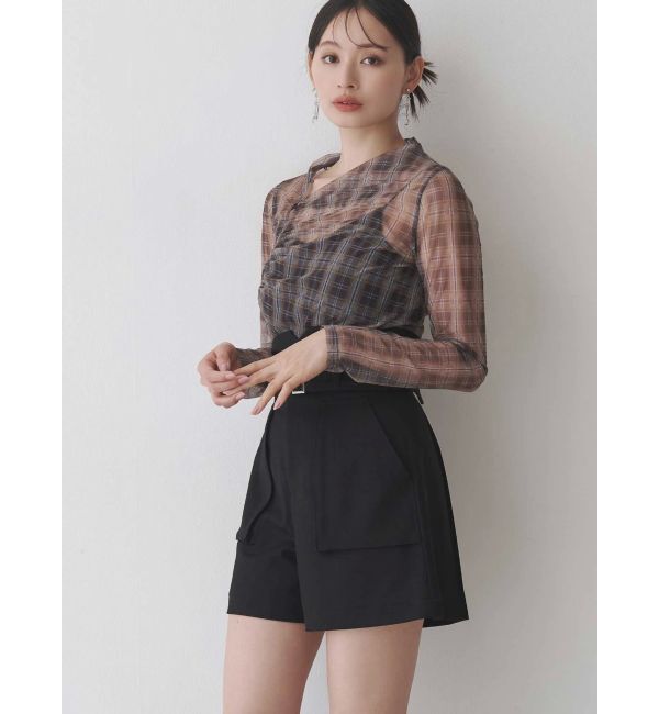 MERCURYDUO「シアーアシメドレープ2WAYトップス」|その他|