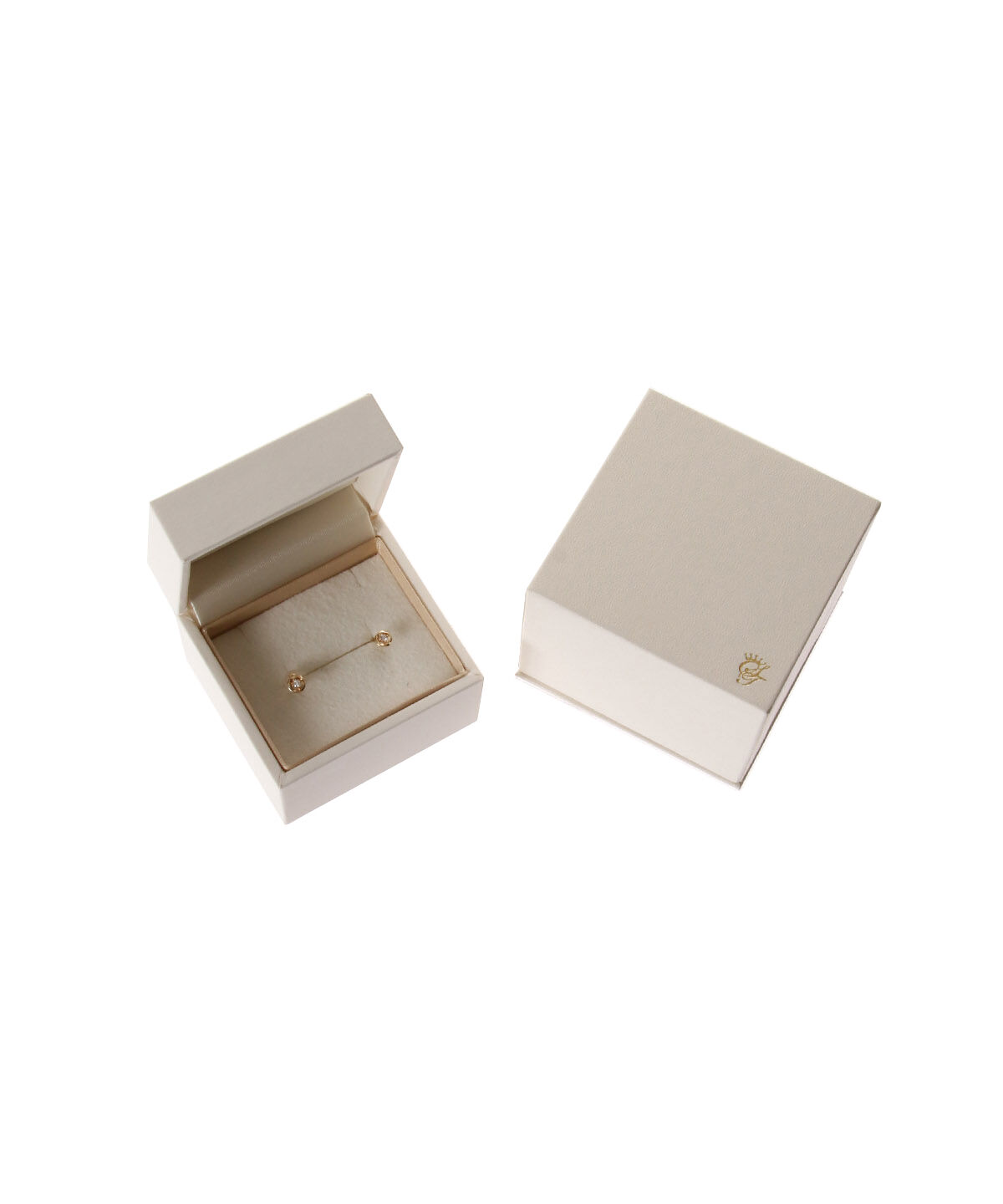 Samantha Tiara「K10 YG ラウンド ダイヤモンドピアス」|ピアス|