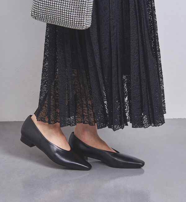 UNITED ARROWS「スクエア ポインテッド フラットシューズ」|パンプス|