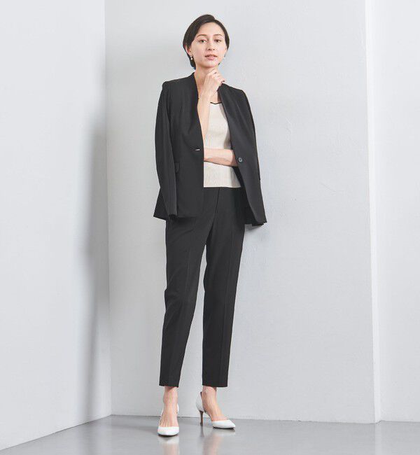 UNITED ARROWS「FEEL CLEAN Vノーカラー ジャケット」|ノーカラージャケット|