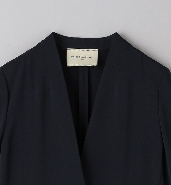UNITED ARROWS「FEEL CLEAN Vノーカラー ジャケット」|ノーカラージャケット|