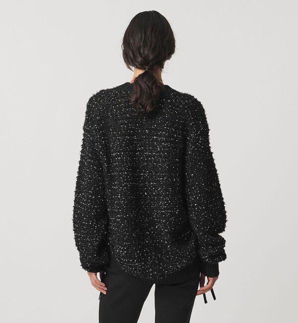 AEWEN MATOPH「＜AEWEN MATOPH＞ハートスパンコール シャーリングVネックニット」|ニット・セーター|