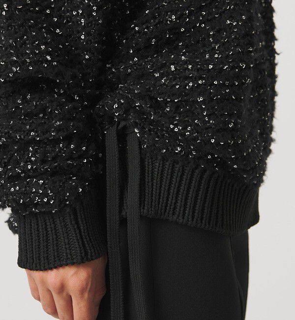 AEWEN MATOPH「＜AEWEN MATOPH＞ハートスパンコール シャーリングVネックニット」|ニット・セーター|