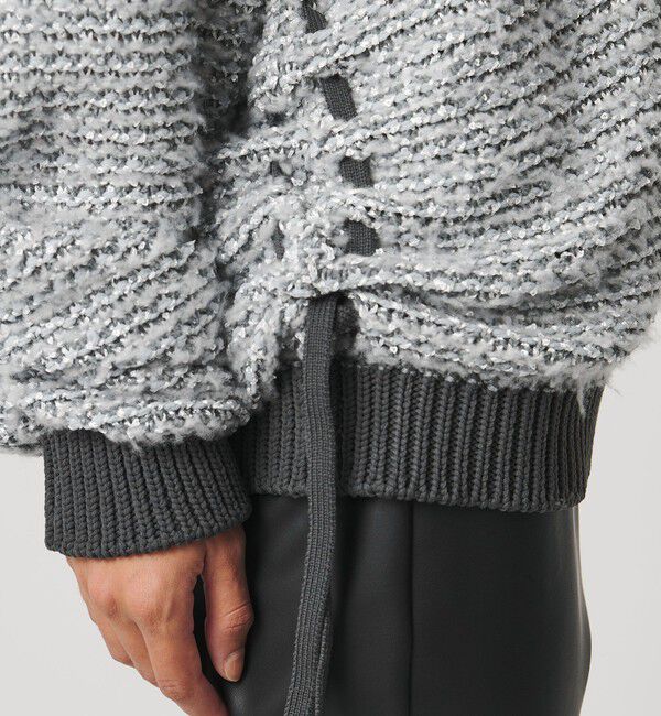 AEWEN MATOPH「＜AEWEN MATOPH＞ハートスパンコール シャーリングVネックニット」|ニット・セーター|