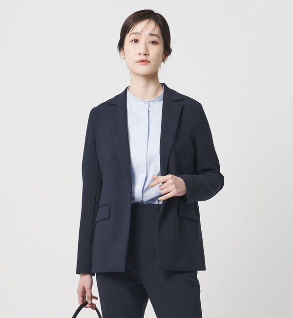 UNITED ARROWS「ダブルクロス ジャケット ‐ウォッシャブル‐」|テーラードジャケット|NAVY