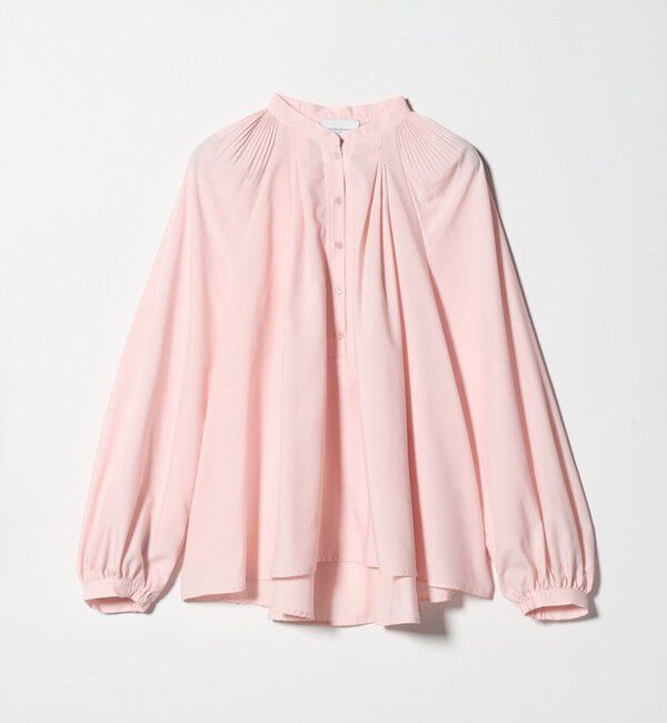 UNITED ARROWS「プリーツ ボリュームスリーブ ブラウス ‐ウォッシャブル‐」|シャツ・ブラウス|LT.PINK