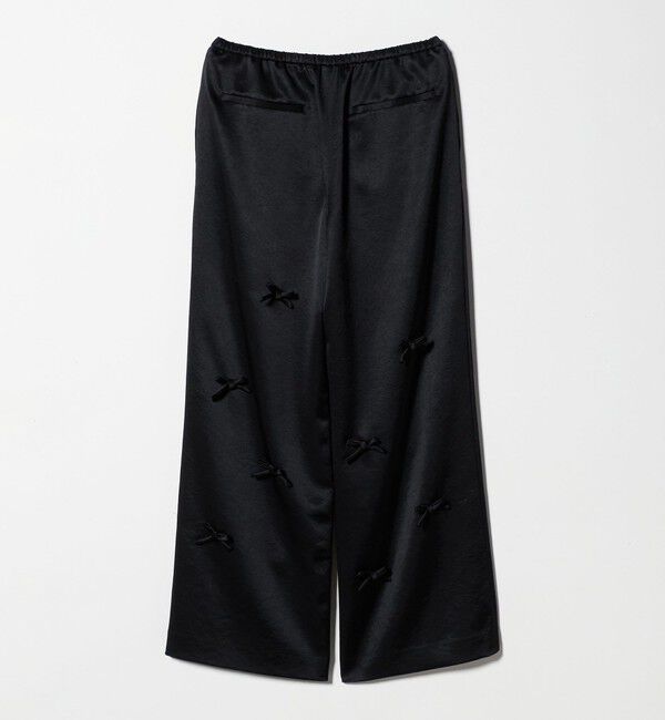 UNITED ARROWS「サテン 3Dリボン パンツ ‐ウォッシャブル‐」|チノ|