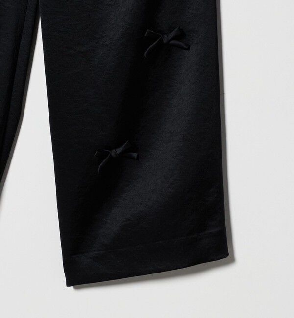 UNITED ARROWS「サテン 3Dリボン パンツ ‐ウォッシャブル‐」|チノ|