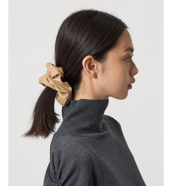 EMMEL REFINES「＜EMMEL REFINES＞EM レザーライク シュシュ」|ヘアゴム・シュシュ|