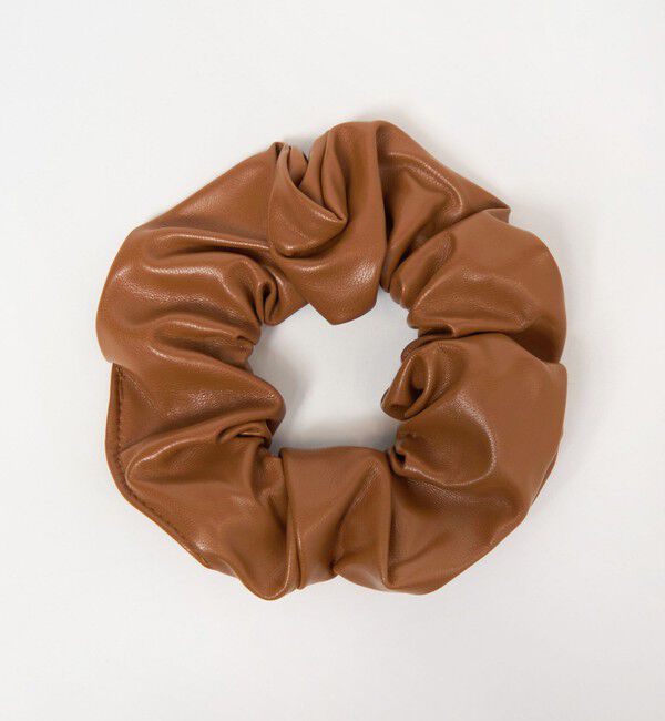 EMMEL REFINES「＜EMMEL REFINES＞EM レザーライク シュシュ」|ヘアゴム・シュシュ|MD.BROWN