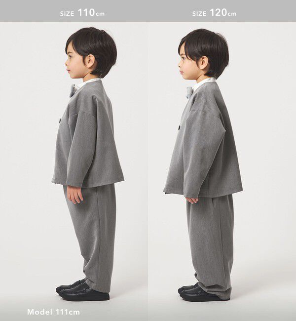 UNITED ARROWS green label relaxing「ノーカラージャケット + タックパンツ セット / キッズ 110cm-130cm」|スーツ|