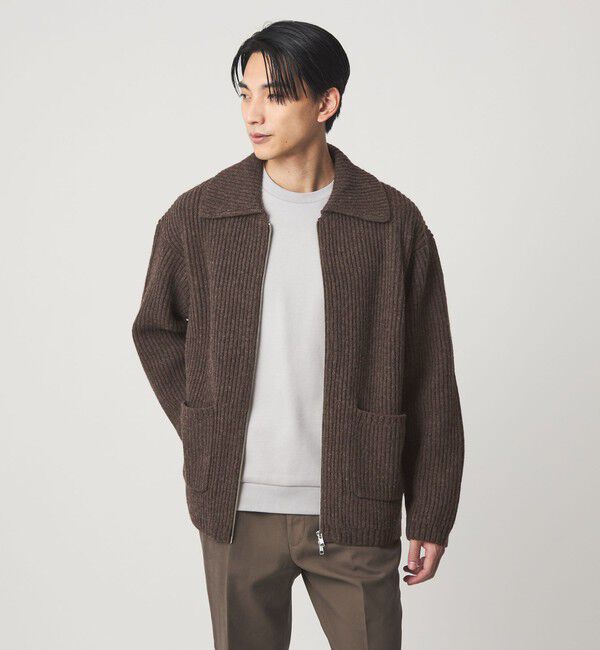 UNITED ARROWS green label relaxing「＜RYE TENDER＞JEROME JKT フルジップ ニット ブルゾン」|カーディガン|MOCA