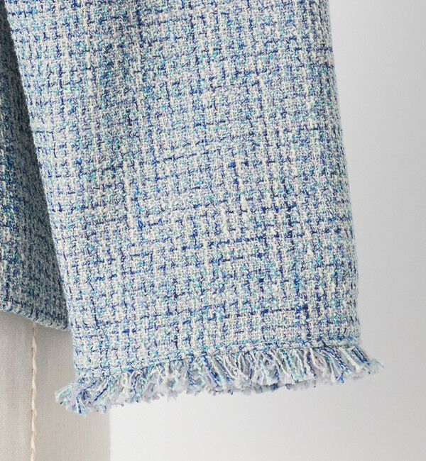 UNITED ARROWS green label relaxing「［size SHORTあり］ミックス ツイードライク ポケット ノーカラー ジャケット」|ノーカラージャケット|