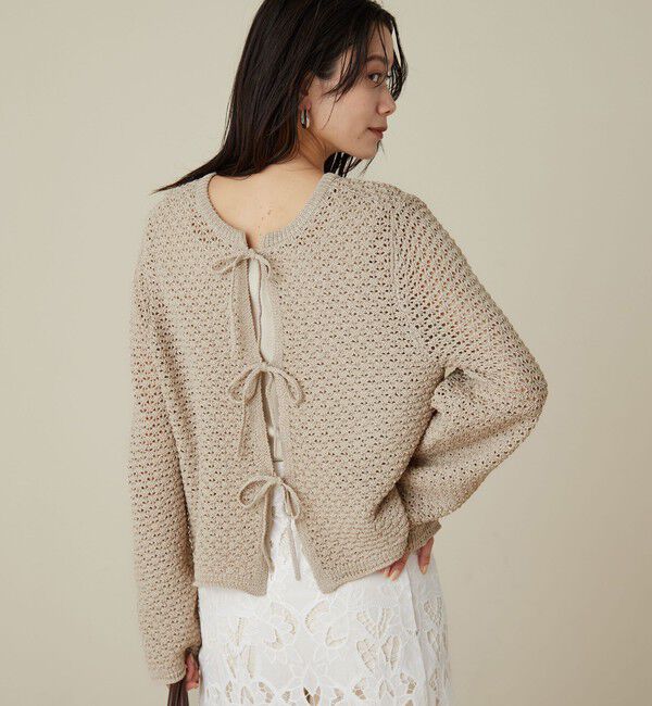 UNITED ARROWS green label relaxing「メッシュ ニット 2WAY プルオーバー ウォッシャブル」|ニット・セーター|