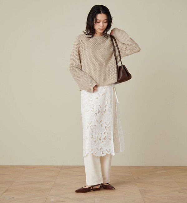 UNITED ARROWS green label relaxing「メッシュ ニット 2WAY プルオーバー ウォッシャブル」|ニット・セーター|