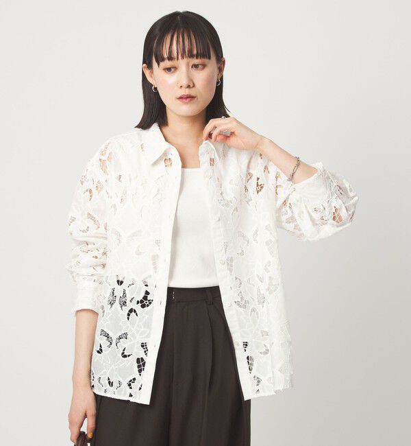 UNITED ARROWS green label relaxing「レース シャツ」|シャツ・ブラウス|